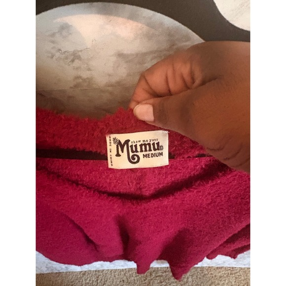 Show Me Your Mumu Hug Me Sweater Majestic Maroon Women's V-Neck Oversized Knit M - Picture 4 of 8